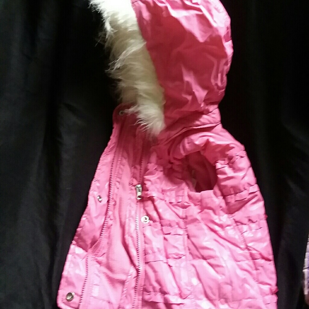 Pink hooded vest